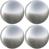 vidaXL Geborstelde ballen, 4 stuks, Ø 10 cm, zilverkleurig, roestvrij staal 201