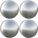 vidaXL Geborstelde ballen, 4 stuks, Ø 10 cm, zilverkleurig, roestvrij staal 201