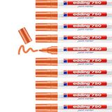 edding 750 lakmarker - oranje - 10 verfstiften - ronde punt 2-4 mm