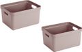 Sunware boîte de rangement Sigma - 2 pièces - plastique - 32 litres - rose