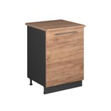 Vicco Keukenonderkast Fame-Line, Goudkleurig Eiken/Antraciet, 60 cm