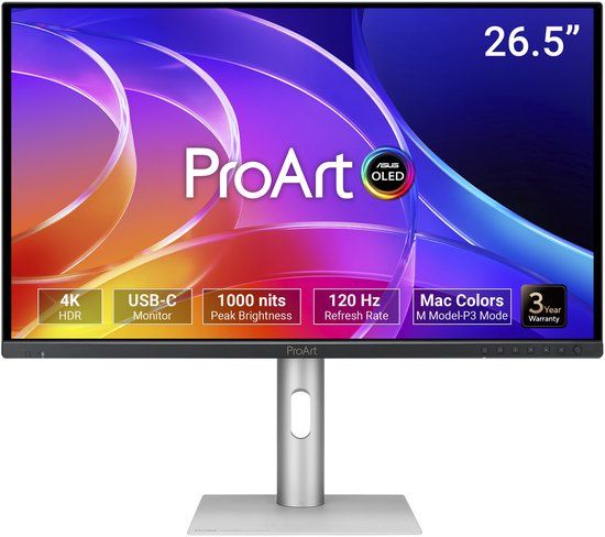 ASUS ProArt Display PA279CDV - 27 Inch - 4K OLED Grafisch Design Monitor