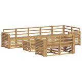 vidaXL Ensemble de canapés d'extérieur 9 pc Blanc Bois d'Acacia Massif