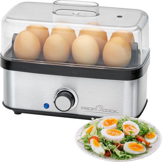 ProfiCook PC-EK 1275 Eierkoker - 8 eieren - Zwart/Roestvrijstaal