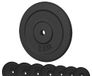 G5 HT SPORT Halterschijven van gietijzer, diameter 25 mm, voor sportschool en thuisgym, van 0,5 tot 20 kg, voor halters en lange halters (1 x 2 kg)