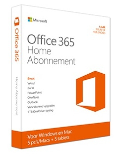 Microsoft Office 365 Home – 5 pc’s of Macs, 5 tablets en 5 smartphones