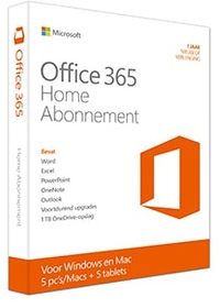 Microsoft Office 365 Home – 5 pc’s of Macs, 5 tablets en 5 smartphones