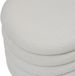 Atmosphera Bouclé opbergpoef - 110x46x41cm - Wit