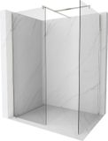 Mexen Kioto paroi de douche Walk-in 110 x 75 cm, transparent, nickel brossé