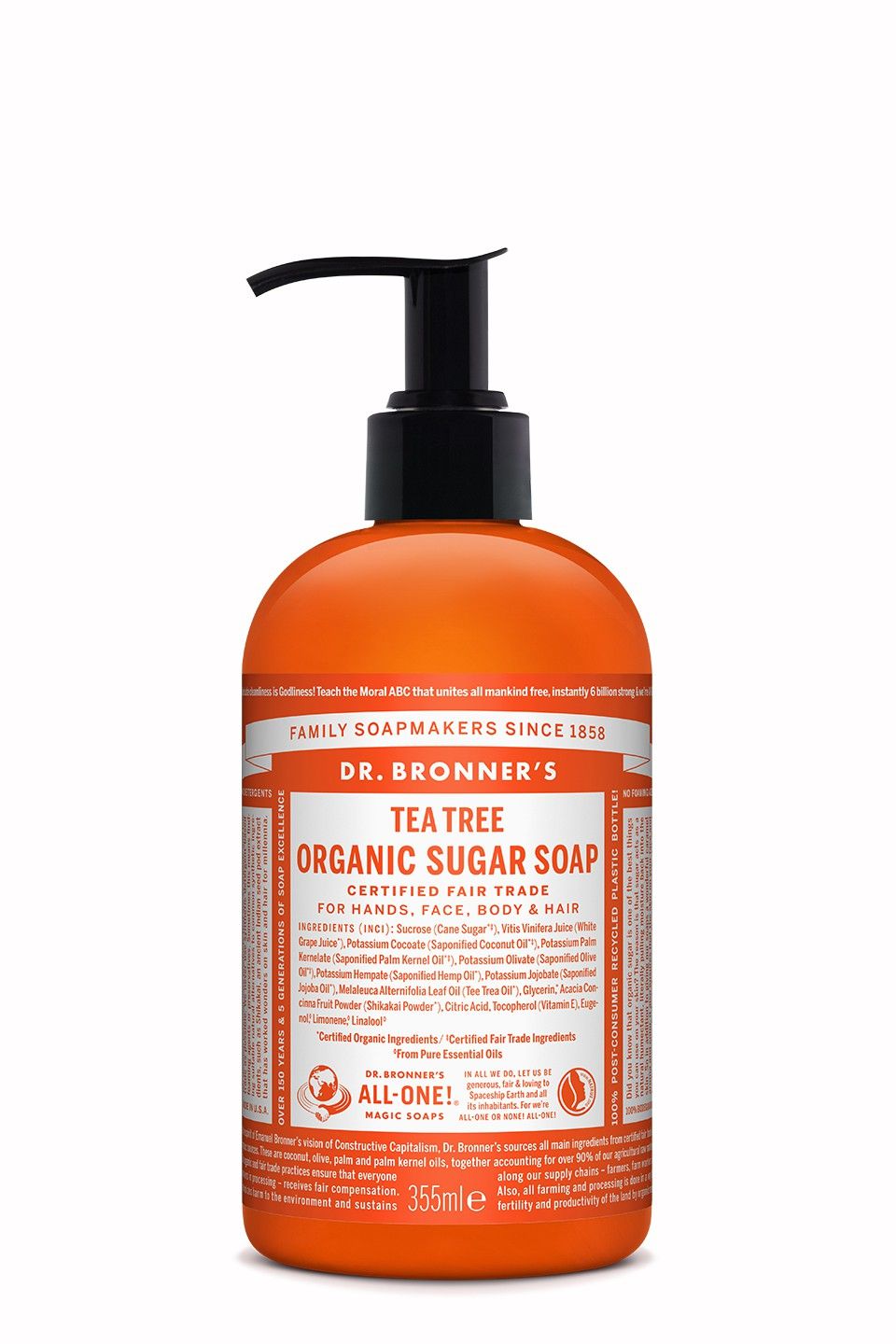 Dr. Bronner's Organic Sugar Zeep - SD0503-DE - 355 ml