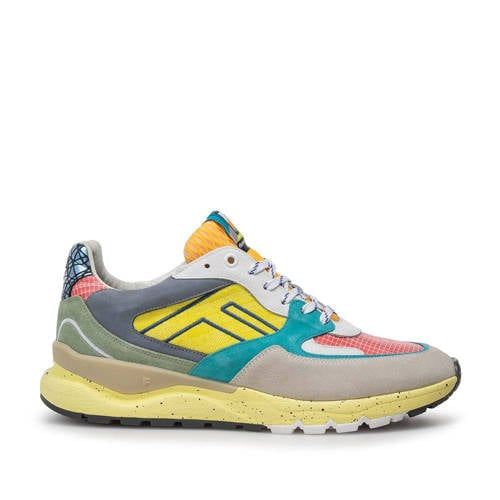 Floris van Bommel De Treener 06.03 textiel sneakers geel