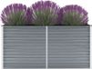 Maison Exclusive - Rehausseur de jardin, acier galvanisé, 160x40x77 cm, gris