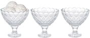 Excellent Houseware IJcoupes / dessert serveer schaaltjes op voet - set 3x stuks - glas - 200 ml - transparant