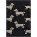 Cawo Cawo We love Dogs gemustert 6246 Serviette 30x50 schwarz/beige