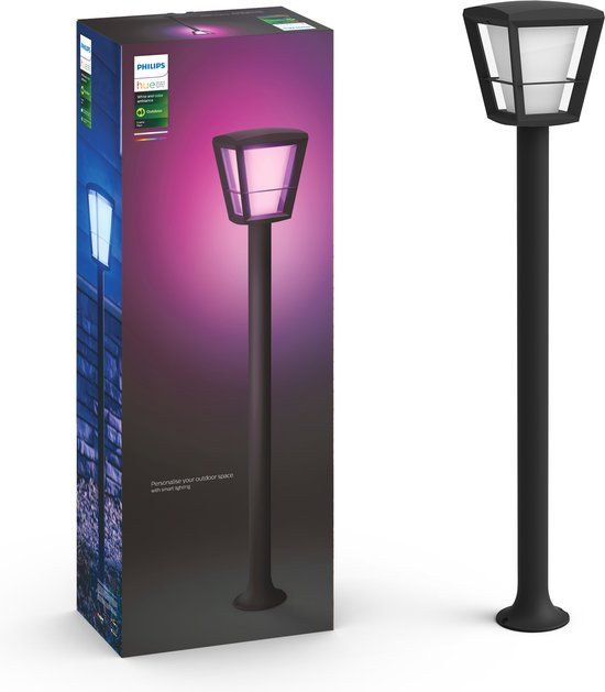 Philips Hue Econic - Buitenlamp - Zwart - LED - RGB - 100cm