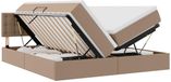 vidaXL Opbergbed met hoofdeinde Cappuccino 180 x 200 cm Kunstleer