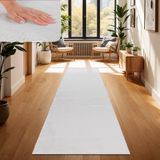 Paco Home Woonkamer tapijt kunstbont pluche hoogpolig shaggy zacht 80x150 cm Wit