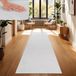 Paco Home Tapis de salon fausse fourrure pelucheux shaggy doux 80x150 cm Blanc
