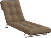 vidaXL Ligstoelkussen VIANEN 100% Polyester taupe 200 x 50 x 8 cm