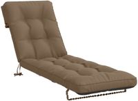 vidaXL Ligstoelkussen VIANEN 100% Polyester taupe 200 x 50 x 8 cm