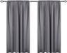 Bolt Edge Gordijnen - Grijs - Verduisterend - Fluweel - Plooiband - 135x175cm - Set van 2