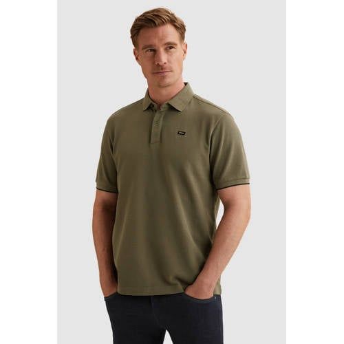 Vanguard regular polo met textuur groen