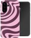 Selencia Hoesje - Samsung Galaxy A57 (5G) - Backcover - Wavy Swirl Pink Plum