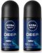 Nivea Men Deep Beat Déodorant Roller - 50 ml - Lot économique - 2 pièces