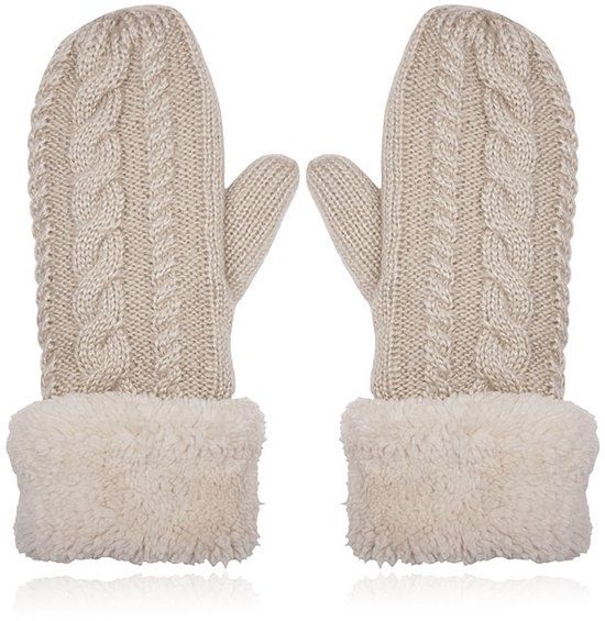 LGT JWLS Beige Gebreide Dameswanten - Warm en Comfortabel