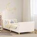 Maison Exclusive - Cadre de lit enfant avec tête de lit, couleur crème, 90 x 200 cm, tissu bouclé