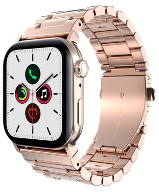 Just in Case Rvs Bandje Roségoud voor Apple Watch 40/41/42 mm