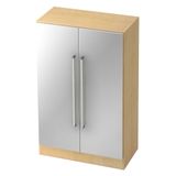 hjh OFFICE PRO Wandkast - Esdoorn/Zilver - 80 x 42 x 127 cm - Signa G 7550 CE