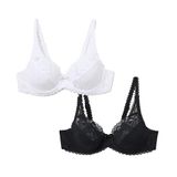 Playtex Flower Elegance Set van 2 kanten beugelbeha's voor dames, 2 stuks, Meerkleurig, 85C