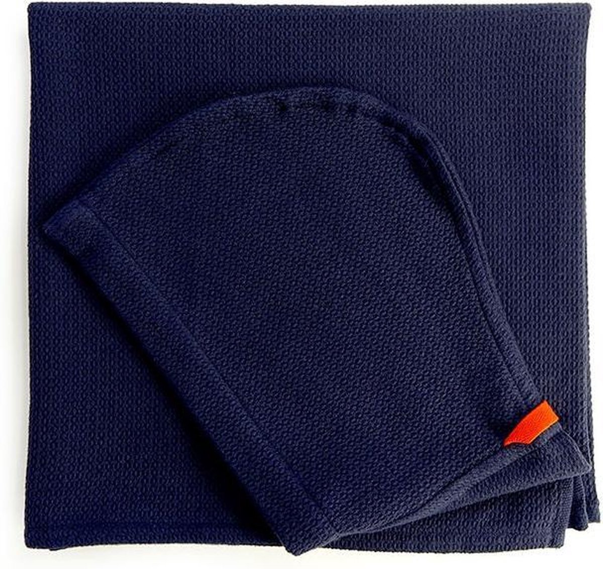 Ekobo Baño Kinderhanddoek met Capuchon 100% Organisch Katoen - 140x70 cm - Midnight Blue blauw