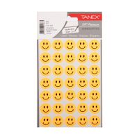 Tanex Smiling Face stickers klein neon-oranje (70 stuks)