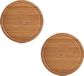Zeller Snijplanken - 2x - Rond - 30 cm - Bamboe Hout - Met Sapgroef