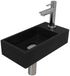 INK - Fonteinpack Quartz Rechts incl. Fonteinkraan - Design Sifon - Design Plug en Montageset - 360x180x90 Mm - Quartz Zwart/chroom