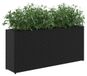 Jardinière surélevée - 2 compartiments - 90 x 20 x 40 cm - Rotin - Facile à nettoyer - Noir