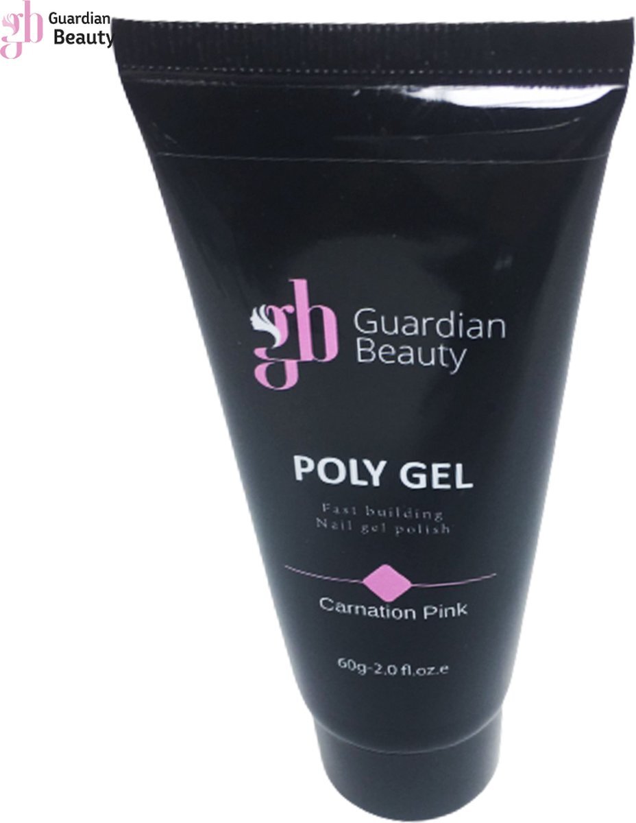 Guardian Beauty Polygel - Polyacryl Gel - Carnation Pink - 60gr - Gel nagellak - Fantastische glans en kleurdiepte - UV en LED-uithardbaar - Kunstnagels en natuurlijke nagels