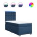 vidaXL Boxspring met matras stof blauw 80x200 cm