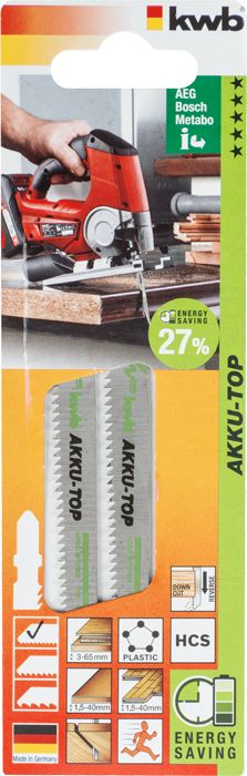 kwb 623420 - Decoupeerzaagblad - 2 stuks - roestvrijstaal