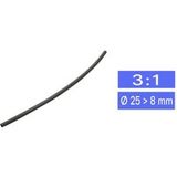 TRU COMPONENTS 1570715 Krimpkous zonder lijm Zwart 25 mm 8 mm Krimpverhouding:3:1 per meter