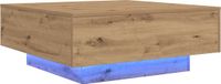vidaXL Artisanaal eiken salontafel 80 x 80 x 31 cm