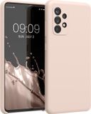 kwmobile telefoonhoesje geschikt voor Samsung Galaxy A52 / A52 5G / A52s 5G - Hoesje met siliconen coating - Smartphone case in kokosmelk
