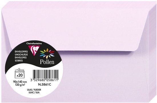 Clairefontaine Stuifmeel van Clairefontaine enveloppe 90x140 mm, clementine