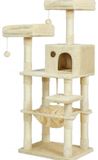Hoppa! Kattenboom - Krabpaal Beige - 56 x 46 x 144 cm (L x B x H)