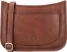 Hide & Stitches Jura Sac bandoulière Hommes - Sac bandoulière avec poche pour téléphone - Sac en 100% Cuir avec fermeture éclair - Marron