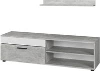 Vicco Berno Lowboard & plank – met 1 klep Beton/Wit