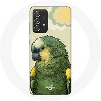 Maniacase Hoesjes voor Samsung Galaxy A52 Amazon Papegaai Green