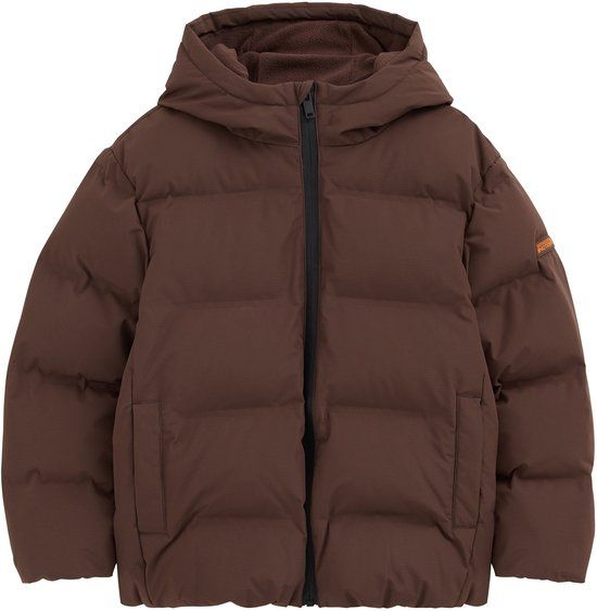 WE Fashion Jongens gewatteerde jas - Cinnamon brown - Maat 98/104